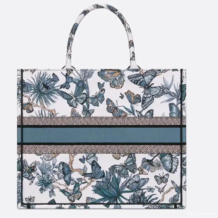 Cheap Canvas Motif Tote Jouy Blue White Dior de Book Toile Mexico 0702 Luxury